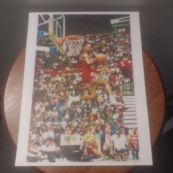 MICHAEL JORDAN 8.5x11 BULLS 1988 VINTAGE SLAM DUNK CONTEST PLUS 5 OTHER POSTERS! - Picture 5 of 16